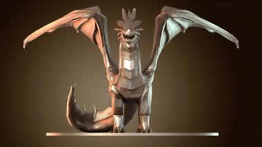 3D модель Древний бронзовый дракон (STL)