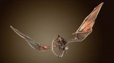 3D мадэль Древний Зеленый Дракон, Верхом На Ключе (STL)