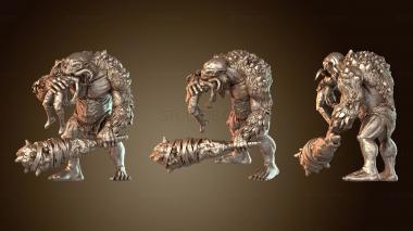 3D мадэль Аниме Пещерный Тролль Разъяренный (STL)