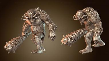 3D мадэль Аниме Пещерный Тролль Дикарь (STL)