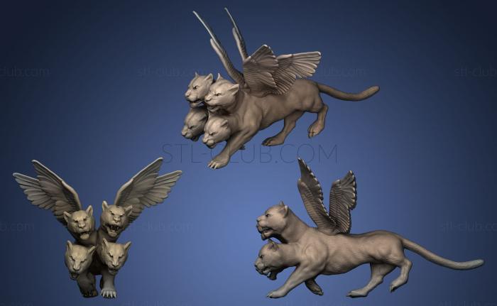 3D model Daniel 7 Four Winged Four Headed Leopard (STL)