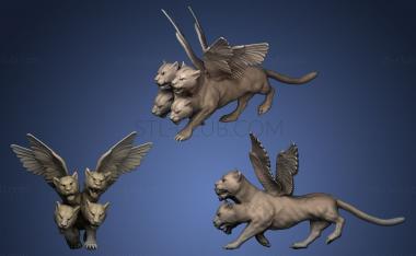 3D model Daniel 7 Four Winged Four Headed Leopard (STL)