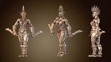 3D model Berserker Rogue with Daggers Zand (STL)