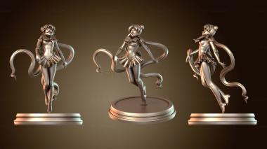 3D model Black Lady and Sailor Moon Chest (STL)