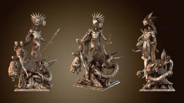 3D model Black Panther and Namor Diorama Shuri Fierce (STL)