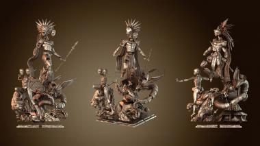 3D model Black Panther and Namor Diorama Shuri Regal (STL)