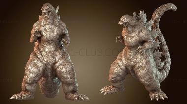 3D model Burning Godzilla (STL)