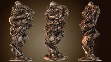 3D model Bust Dragon Pillar (STL)