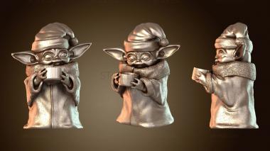 3D model Christmas Grogu in Holiday Suit (STL)