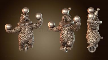 3D model Circus Bear on Monocycle (STL)