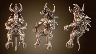 3D model Creature Mounted Rider (STL)