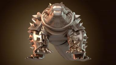 3D мадэль Крокодил в доспехах (STL)