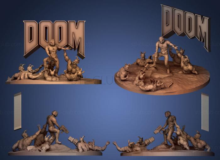 Doom 1 Box Cover Classic Diorama