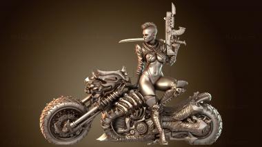 3D модель Cyber Metal Biker с байкерским набором (STL)
