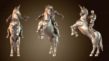 3D модель Дэдпул верхом на единороге (STL)