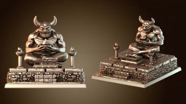 3D мадэль Диорама «Демонический идол с девушкой на жертвенном алтаре» (STL)