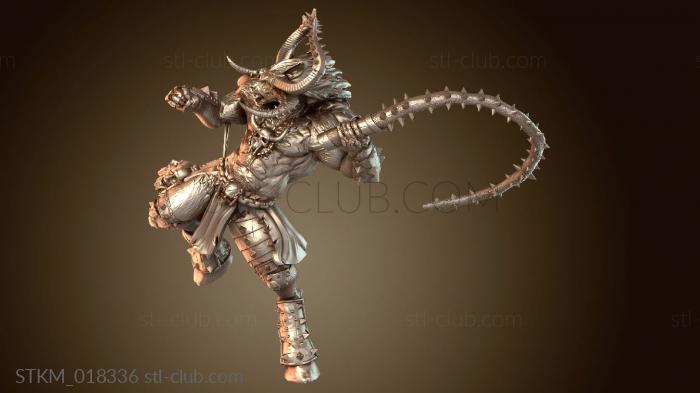 Статуэтки герои, монстры и демоны Demonic Minotaur with Whip