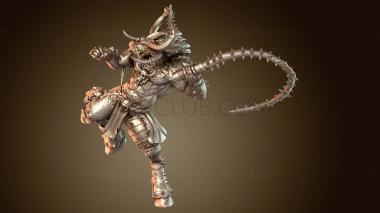 3D модель Демонический Минотавр с кнутом (STL)