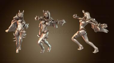 3D модель Демонический крылатый суккуб атакует (STL)