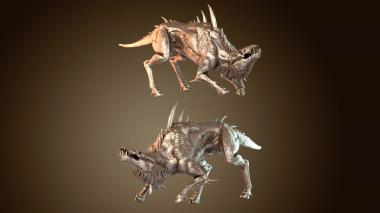 3D model Dog Fight Small Form (STL)