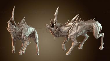 3D модель Вой собаки с тарелкой (STL)