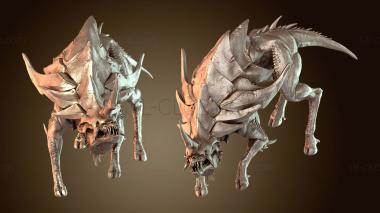 3D model Dog Mother with Plate (STL)