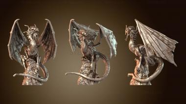 3D модель Дракон, взбирающийся на колосса (STL)