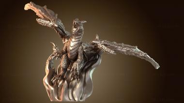 3D модель Вождь клана Драконьей Крови с фамильяром (STL)