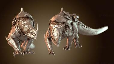 3D model Dragonborn Mount Turn with Saddle (STL)