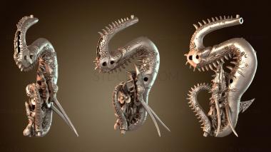 3D модель Эльфийский драконий клык ужаса, очищенный (STL)