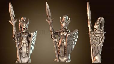 3D model Elf Spear and Shield Guard (STL)