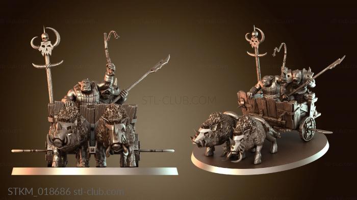 Статуэтки герои, монстры и демоны Emang Orc Chariot Carro