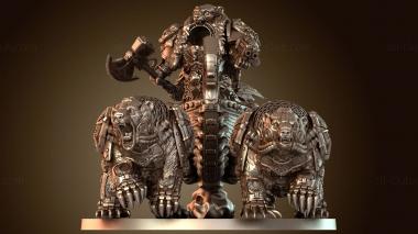 3D model Endre Isklaw on Bear Chariot (STL)