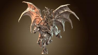 3D model Everdark Elves Dark Pegassus Rider (STL)