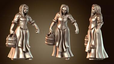 3D мадэль Женщина-голем-ведро (STL)