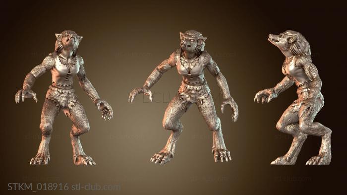 Статуэтки герои, монстры и демоны Female Werewolf Feral Howling Moon