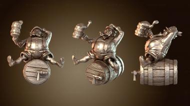 3D model Festival Village Boar Beer Mount on Barrel Roll (STL)