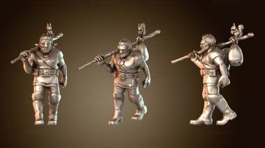 3D model Firbolg Druid with Wolf (STL)