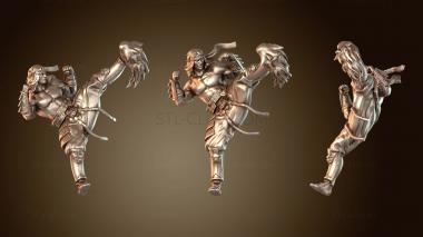 3D model Fire Style Kung Fu Master Kickstrike (STL)