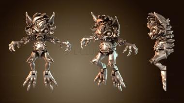 3D model Flexi Articulated Werewolf Howler (STL)