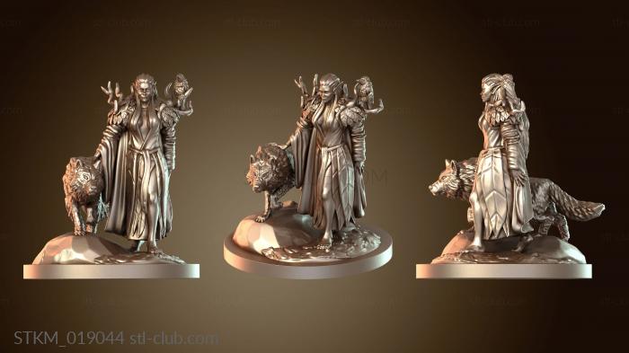 Статуэтки герои, монстры и демоны Forest Druid Whisperer Wolf Companion Howler