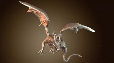 3D model Game Drago Fire Mage Dragon (STL)