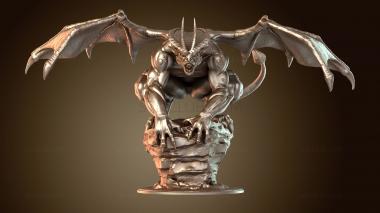 3D model Gargoyles Dragon Winged (STL)