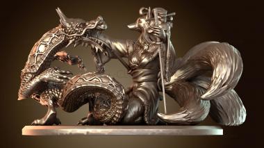 3D model Geisha and Dragon Spirit (STL)