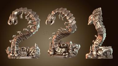 3D model Goblin Caves Cave Centipede Swarm (STL)