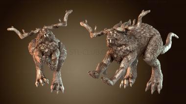 3D model Goblin Riders Jackalope Bound (STL)