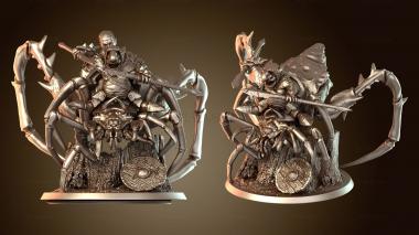 3D model Goblin Spider Lancer Mounted Warrior (STL)