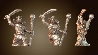 3D мадэль Гоблин-чернокнижник-заклинатель (STL)