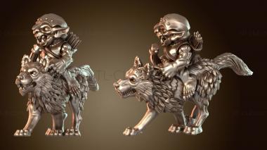 3D model Goblin Wolf Riders Bowmen (STL)