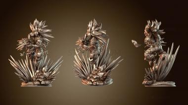 3D model Goku Super Saiyan Back Energy (STL)